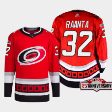 Antti Raanta #32 Carolina Hurricanes Red Jersey 2022-23 Third 25th Anniversary