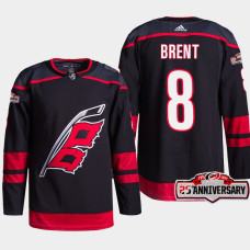 Carolina Hurricanes Brent Burns Black 25th Anniversary Authentic Home Jersey 2022-23