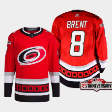 Brent Burns #8 Carolina Hurricanes Red Jersey 2022-23 Third 25th Anniversary