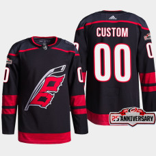 Carolina Hurricanes Custom Black 25th Anniversary Authentic Home Jersey 2022-23