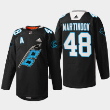 Jordan Martinook Carolina Hurricanes Panthers Night 2022 Black #48 Jersey Warm-up sweater