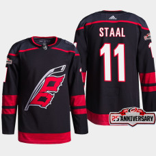 Carolina Hurricanes Jordan Staal Black 25th Anniversary Authentic Home Jersey 2022-23