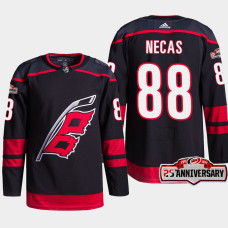 Carolina Hurricanes Martin Necas Black 25th Anniversary Authentic Home Jersey 2022-23