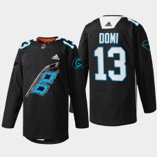 Max Domi Carolina Hurricanes Panthers Night 2022 Black #13 Jersey Warm-up sweater