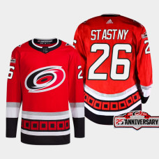 Paul Stastny #26 Carolina Hurricanes Red Jersey 2022-23 Third 25th Anniversary