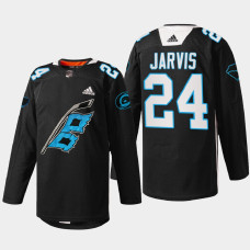 Seth Jarvis Carolina Hurricanes Panthers Night 2022 Black #24 Jersey Warm-up sweater