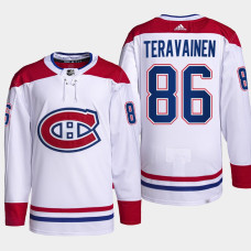 Teuvo Teravainen #86 Carolina Hurricanes White Jersey 2022-23 Authentic Pro Away PrimeGreen