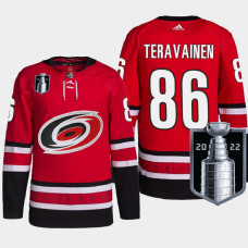 Teuvo Teravainen Carolina Hurricanes 2022 Stanley Cup Playoffs Red #86 Jersey Authentic Pro