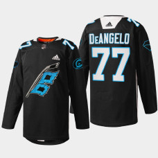 Tony DeAngelo Carolina Hurricanes Panthers Night 2022 Black #77 Jersey Warm-up sweater