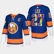 Anders Lee New York Islanders Pride Night 2022 Royal #27 Jersey HockeyIsForEveryone