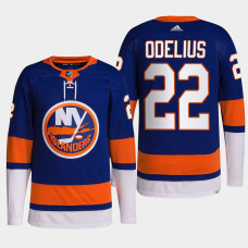 Calle Odelius New York Islanders 2022 NHL Draft Royal Jersey Authentic Primegreen Home