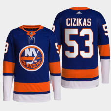 Casey Cizikas #53 New York Islanders Royal Jersey 2022 Home Primegreen Authentic Pro