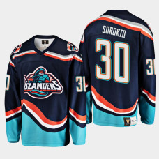 Ilya Sorokin New York Islanders #30 Navy Reverse Retro 2.0 Jersey 2022-23 Replica