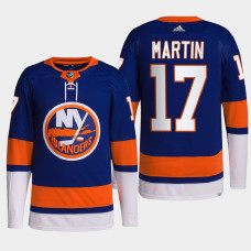 Matt Martin #17 New York Islanders Royal Jersey 2022 Home Primegreen Authentic Pro