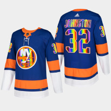 Ross Johnston New York Islanders Pride Night 2022 Royal #32 Jersey HockeyIsForEveryone