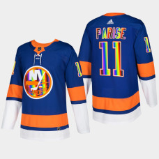 Zach Parise New York Islanders Pride Night 2022 Royal #11 Jersey HockeyIsForEveryone