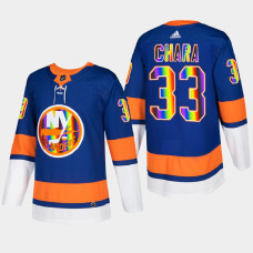 Zdeno Chara New York Islanders Pride Night 2022 Royal #33 Jersey HockeyIsForEveryone