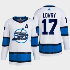 Adam Lowry Reverse Retro 2.0 2022 Winnipeg Jets White Jersey Authentic Primegreen #17