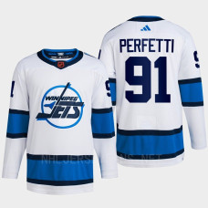 Cole Perfetti Reverse Retro 2.0 2022 Winnipeg Jets White Jersey Authentic Primegreen #91