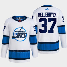 Connor Hellebuyck Reverse Retro 2.0 2022 Winnipeg Jets White Jersey Authentic Primegreen #37