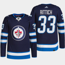 Winnipeg Jets David Rittich Navy Home Primegreen Authentic Jersey 2022-23