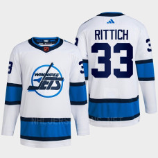 David Rittich Reverse Retro 2.0 2022 Winnipeg Jets White Jersey Authentic Primegreen #33