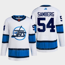 Dylan Samberg Reverse Retro 2.0 2022 Winnipeg Jets White Jersey Authentic Primegreen #54