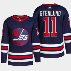 Kevin Stenlund #11 Winnipeg Jets Navy Jersey 2022 Primegreen Authentic Alternate