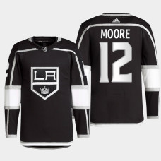 Los Angeles Kings Trevor Moore Black Primegreen Authentic Pro Home Jersey 2022