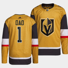 2022 Fathers Day Gift Vegas Golden Knights Gold Greatest Dad Jersey Primegreen