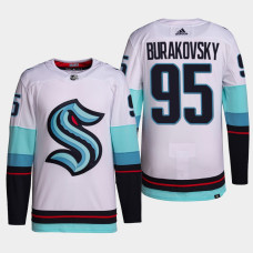 Andre Burakovsky #95 Seattle Kraken White Jersey 2022 Primegreen Authentic Away