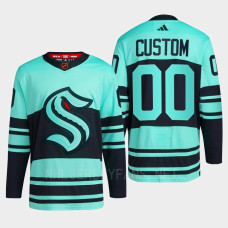 Seattle Kraken 2022 Reverse Retro 2.0 Custom Ice Blue Authentic Primegreen Jersey Men's