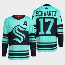 Seattle Kraken 2022 Reverse Retro 2.0 Jaden Schwartz Ice Blue Authentic Primegreen Jersey Men's