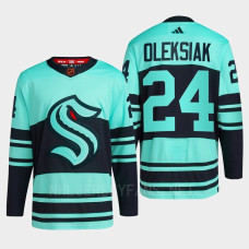 Seattle Kraken 2022 Reverse Retro 2.0 Jamie Oleksiak Ice Blue Authentic Primegreen Jersey Men's