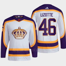 Blake Lizotte #46 Los Angeles Kings White Jersey 2022 Reverse Retro 2.0 Authentic Primegreen