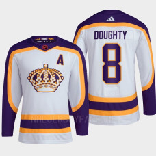 Drew Doughty #8 Los Angeles Kings White Jersey 2022 Reverse Retro 2.0 Authentic Primegreen