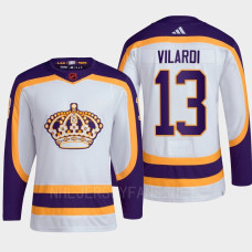 Gabriel Vilardi #13 Los Angeles Kings White Jersey 2022 Reverse Retro 2.0 Authentic Primegreen