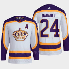 Phillip Danault #24 Los Angeles Kings White Jersey 2022 Reverse Retro 2.0 Authentic Primegreen