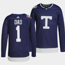 2022 Fathers Day Gift Toronto Maple Leafs Navy Greatest Dad Jersey Primegreen