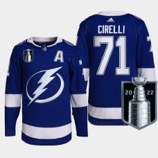 Anthony Cirelli Tampa Bay Lightning 2022 Stanley Cup Playoffs Blue #71 Jersey Authentic Pro