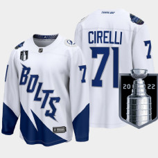 Tampa Bay Lightning Anthony Cirelli 2022 Stanley Cup Final White Jersey Stadium Series #71