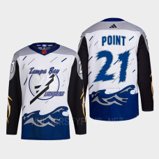 Tampa Bay Lightning 2022 Reverse Retro 2.0 Brayden Point White Authentic Primegreen Jersey Men's