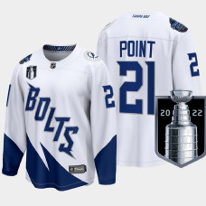 Tampa Bay Lightning Brayden Point 2022 Stanley Cup Final White Jersey Stadium Series #21