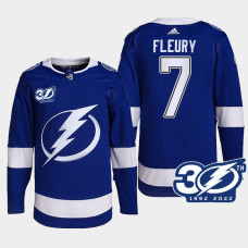 Haydn Fleury #7 Tampa Bay Lightning Blue Jersey 1992-2022 30th Season Authentic Home