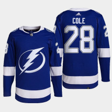 Tampa Bay Lightning Ian Cole Blue Home Primegreen Authentic Jersey 2022