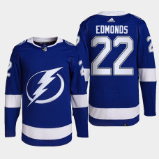 Lucas Edmonds Tampa Bay Lightning 2022 NHL Draft Blue Jersey Authentic Primegreen Home