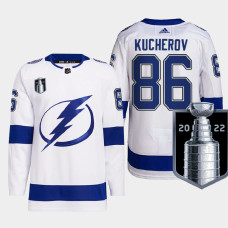 Tampa Bay Lightning Nikita Kucherov White Authentic 2022 Eastern Conference Champs Jersey