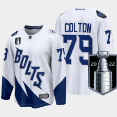 Tampa Bay Lightning Ross Colton 2022 Stanley Cup Final White Jersey Stadium Series #79