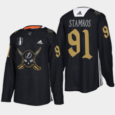 Tampa Bay Lightning 2022 Conference Finals Steven Stamkos Black Gasparilla inspired Jersey