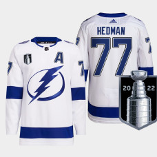 Tampa Bay Lightning Victor Hedman White Authentic 2022 Eastern Conference Champs Jersey